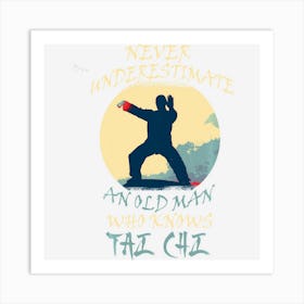 Never Underestimate An Old Man Who Knows Tai Chi Art Print