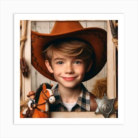 Cowboy Portrait Art Print