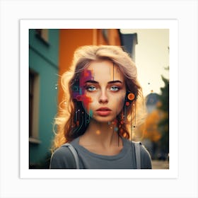 Digital Art Girl Portrait Art Print