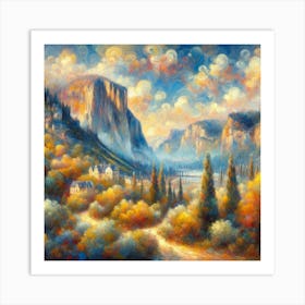 Landscape painting in CLAUDE MONET style Art Print