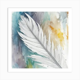 Feather Painting 19 Art Print