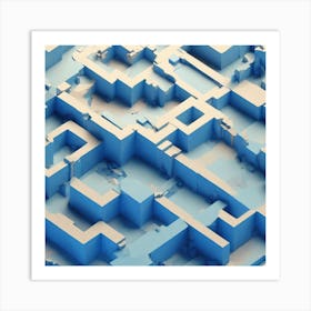 3d Maze Art Print