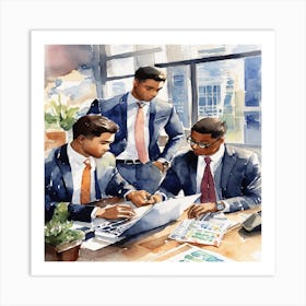 Businessmen In Suits Art Print