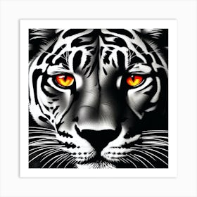 White Tiger Art Print