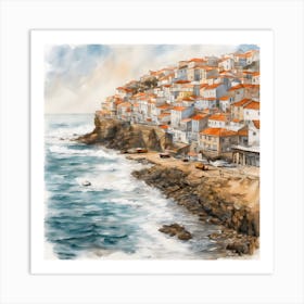 Watercolor Of Portugal Art Print