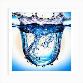 Water Splash Art Print