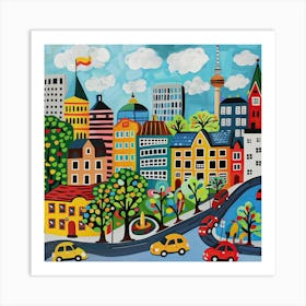 Kids Travel Illustration Berlin 2 Art Print