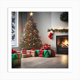 Christmas Tree Stock Videos & Royalty-Free Footage 6 Art Print