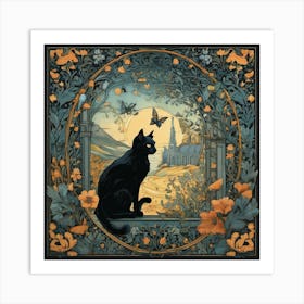 Cat In A Window Art Print