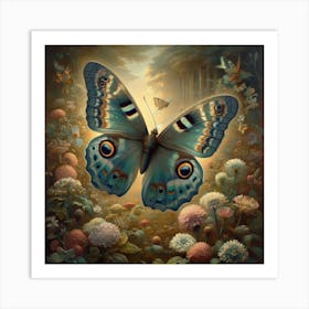 Butterfly In The Forest 1 Art Print