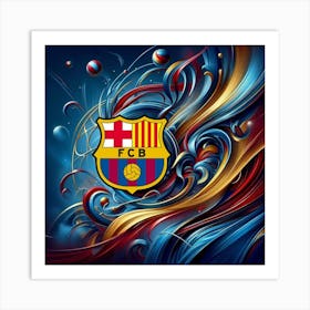 FC Barcelona Logo Wall Art 9 Art Print