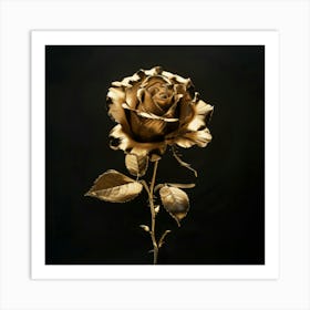 Gold Rose 1 Art Print