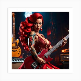 Sexy Rocker 1 Art Print