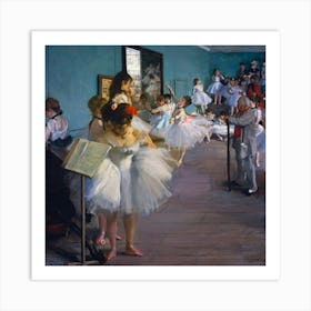 The Dance Class 1874 by Edgar Degas | "La Classe De Danse" HD Remastered Ballet Recital Art Print