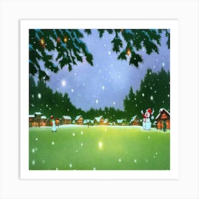 Christmas Village 2 Art Print