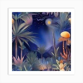 Jardin Majorelle Morocco Vintage 2 Art Print