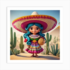 Mexican Girl 44 Art Print