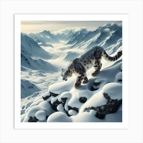 Snow Leopard Art Print