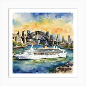 Sydney Harbour Cruise Ship 1 Art Print