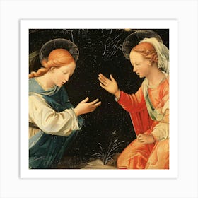 Adoration Of The Virgin Art Print