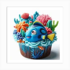 Finding Nemo Cupcake Art Print