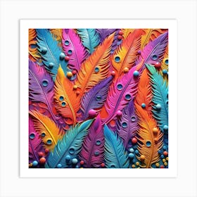 Colorful Feathers 1 Art Print