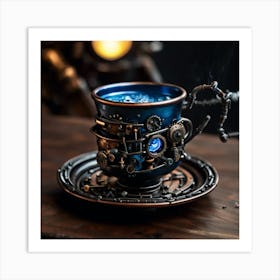 Steampunk Coffee Cup Art Print