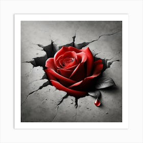 Rose that grew from the concrete Art Print