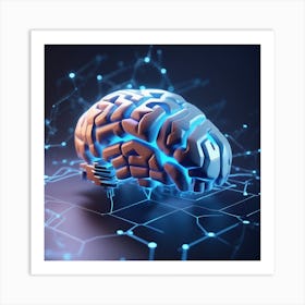 Artificial Intelligence Brain 47 Art Print