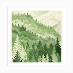 Green Forest Art Print