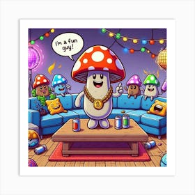 Mushroom Party Art Print