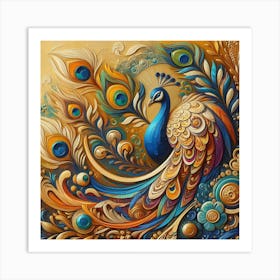 Bird Peacock Art Print