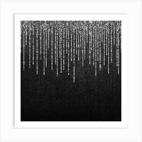 Glittering Rain On A Black Canvas Art Print