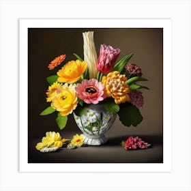 Flowers In A Vase 13 Art Print