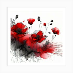 Red Poppies Art Print