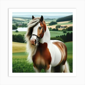 Horse In A Field Art Print