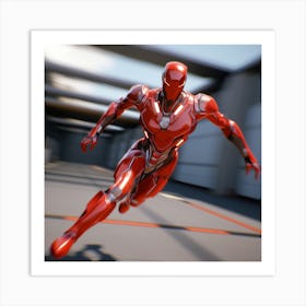 Red Iron Man Art Print