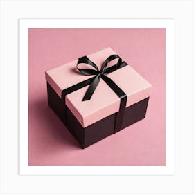 Pink Gift Box Art Print