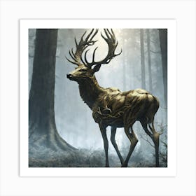 Deer In The Forest 109 Art Print