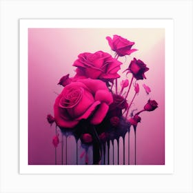 Pink Roses 3 Art Print