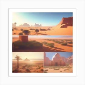 Desert Landscape 120 Art Print