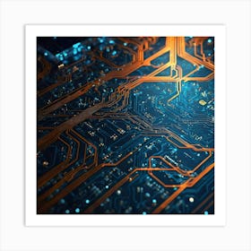 Circuit Board 14 Art Print