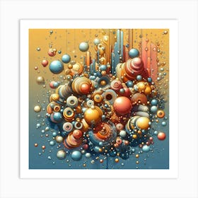 Abstract Spheres Art Print