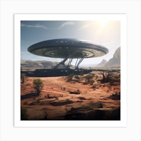 Alien Spaceship Art Print