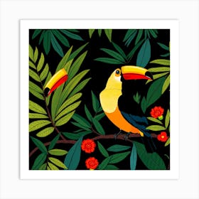 Toucans On A Branch Art Print