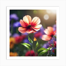 Flowers In The Garden 6 Art Print