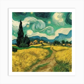 Landscape, Vincent Van Gogh 2 Art Print