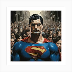 Superman In The Crowd Art Print 0 Art Print