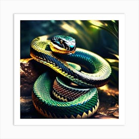 Snakes In The Jungle Art Print