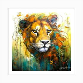 Lion Lovey - Lioness Queen Art Print